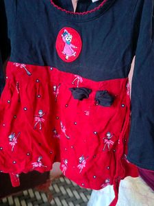 Ballerina Print Baby Dress