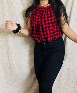 Red Gingham Top