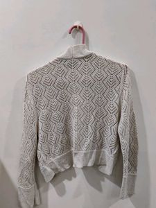 Cropped Knit Cardigan