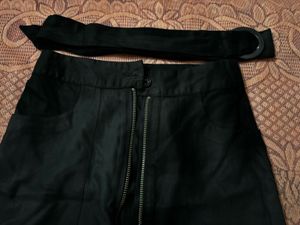 Black Skirt with Belt