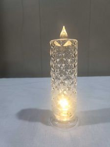 Crystal LED Flameless Rose  Candle Set
