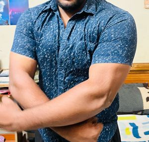 Used Navy blue Shirt