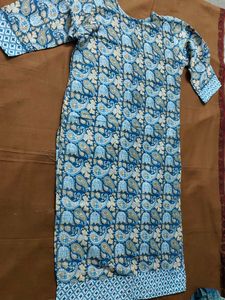 Blue Printed Kurta Set