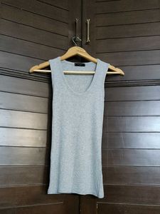 Mothbean Women Grey Stretchable Long Tank Top
