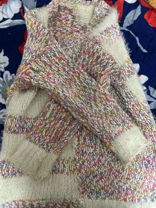Colorful Knit Pullover Sweater