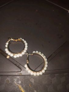 Pearl Hoop Earrings