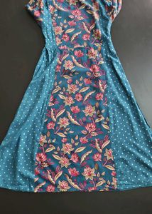 Floral Print Anarkali Top with Leggings