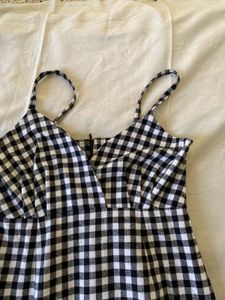 Gingham Lace Maxi Dress