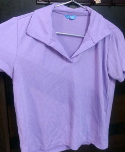 Purple Polo Top