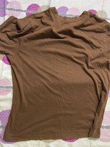 Brown Graphic Print T-shirt