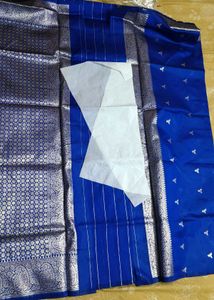 Elegant Blue Banarasi Saree
