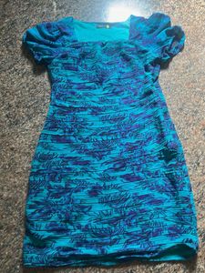 Blue Floral Mini Dress