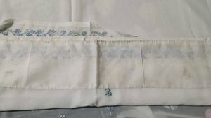 beautiful white sari without blouse piece