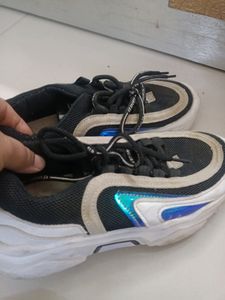 Fancy White And Black Shoes For Boys Age 8
