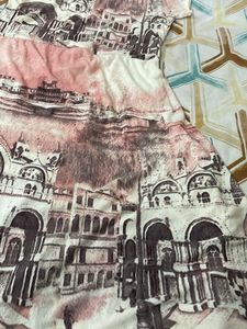 Multi Printed Top Wid Back Neck Design