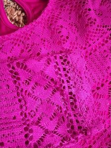 Magenta Lace Dress