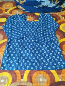 Blue Printed Top