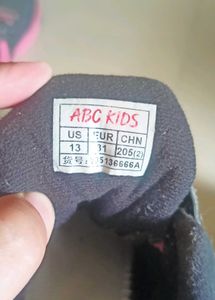 Girl's Black &amp; Pink Sneakers