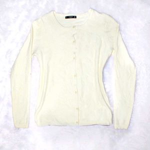 Cream Mango Cardigan