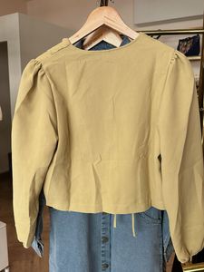 Cute light green Korean crop top