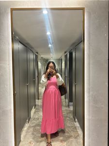 Pink Maxi Sundress no jacket