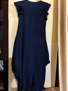 Navy Blue Embroidered Dress