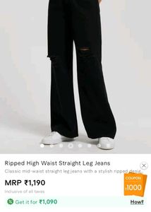Black Ripped Jeans Of Savana