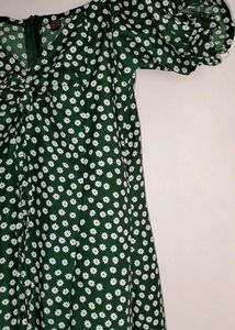 Floral Green Dress