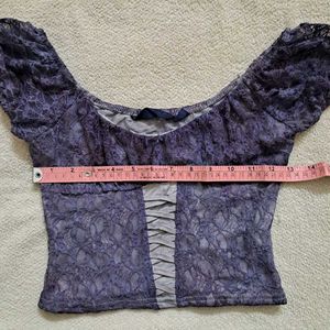 Y2K Vintage Gothic Lace Corset Top