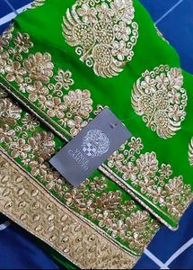 Beautiful Bootawork Flourocent Saree ✨💕