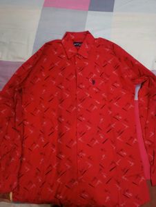 U.S. Polo Assn. Red Patterned Shirt