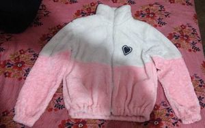 Cute Heart Patch Fleece Jacket