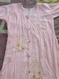 Pink Embroidered Tunic