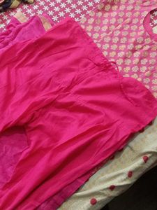 Pink Printed Kurta Set