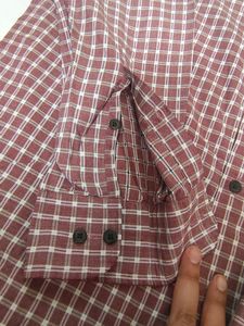 Men Formal Shirt - Grape Color Checked