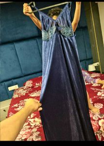 Silky Blue Nightgown