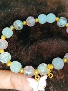 Butterfly Charm Beaded Bracelet