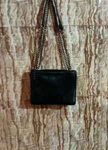 Black Studded Chain Bag