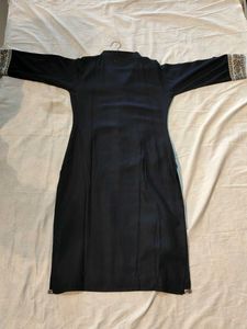 Elegant Black Embroidered Kurti