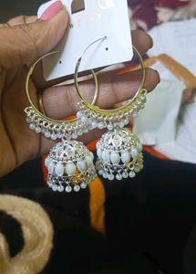 White jhumka