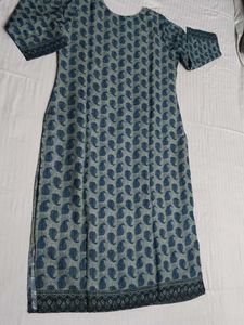 Women Cotton Printed Embroidered Kurta Set