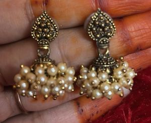 Pearl Jhumka Earrings