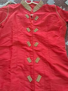 Red Color Long Kurta