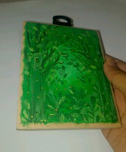 Handmade Green Forest Painting 🌲🌱
