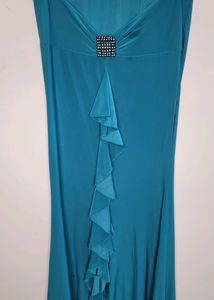 FEROZA BLUE TUBE DRESS CUM SKIRT