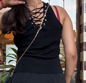 Classic Black Ribbed Tank Top