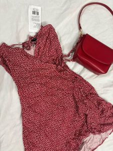 Wrap Around Floral Dress - M (best Size S)