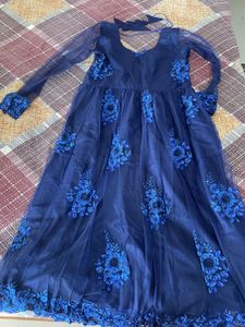 Elegant Navy Blue Ethnic Gown