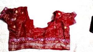 Red Embellished Blouse