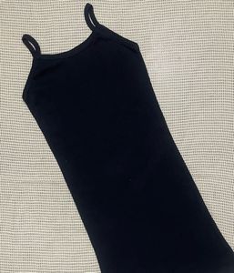 Black Ribbed Bodycon Dress